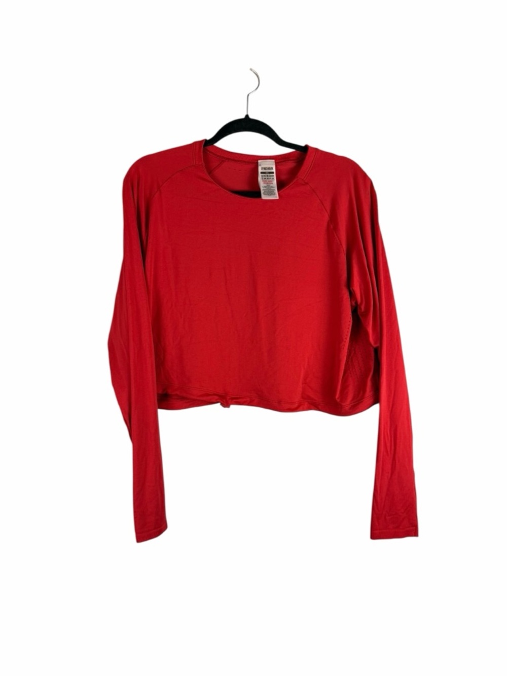 Gymshark Red Cropped Long Sleeve Athletic Workout Top Size XXL